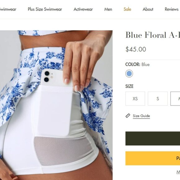 Berlook Dresses & Skirts - New BERLOOK Blue Floral Toile Print Tennis Skirt Skort XS 0 $45